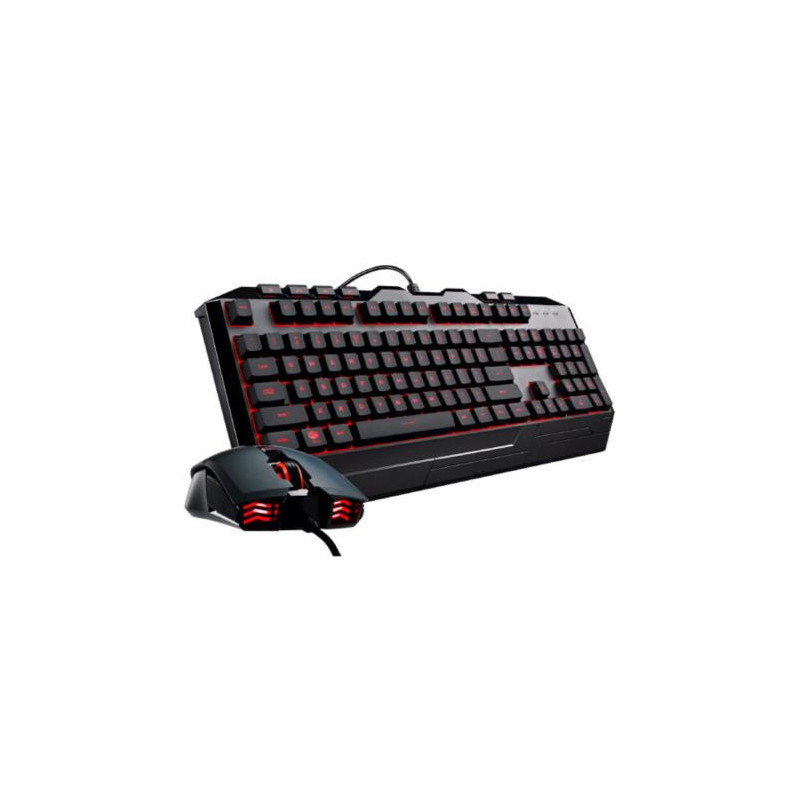 Kit Teclado Y Mouse Cooler Master Devastator Membrana Rgb Gamer Color Negro